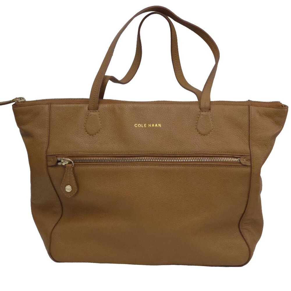 Cole Haan Pebbled Leather Zippered Tote Bag
